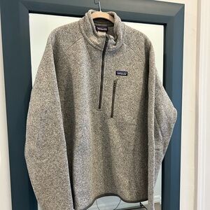 Men’s Patagonia three-quarter zip sweater size extra large.